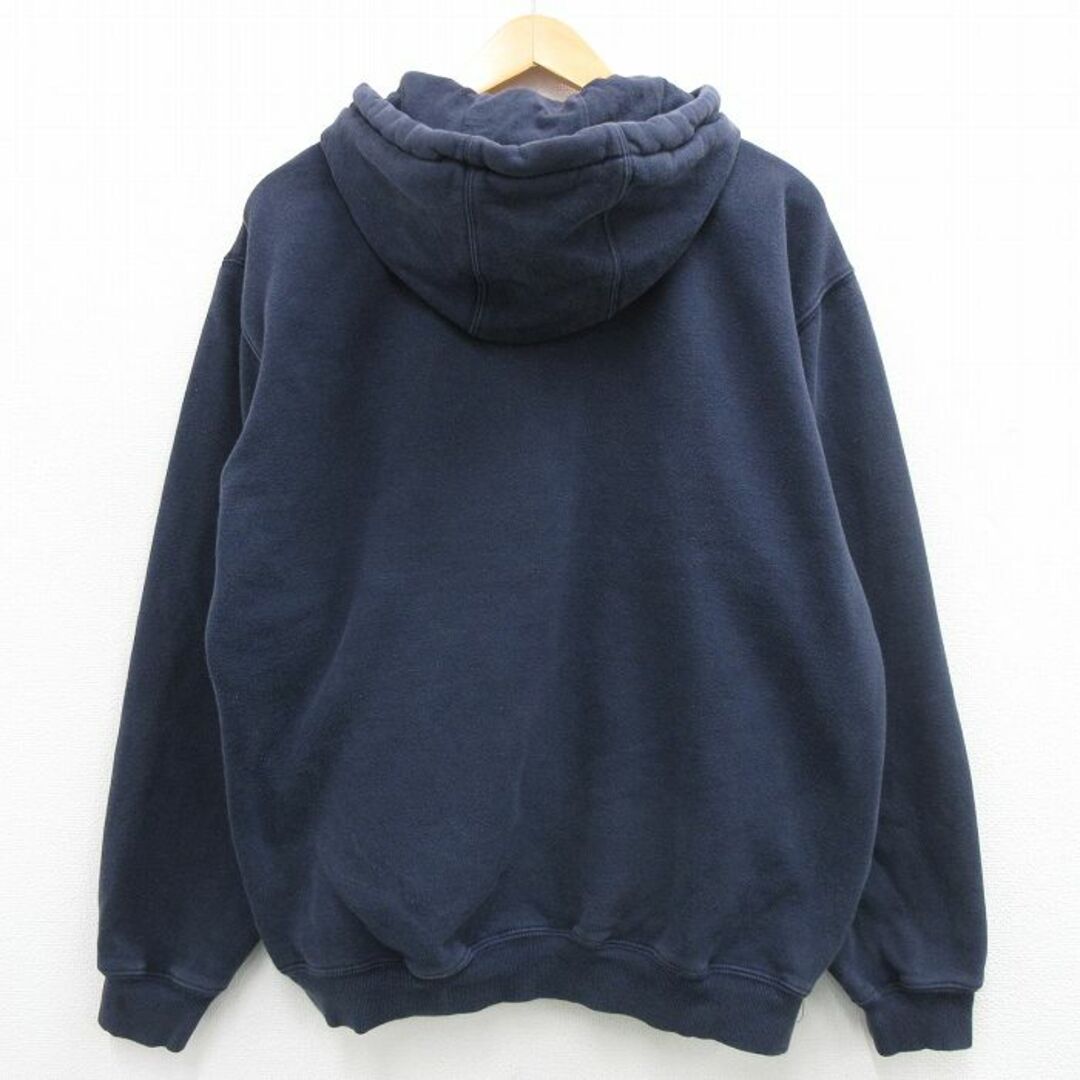 Charhartt WIP(カーハートダブリューアイピー)のXL★古着 カーハート Carhartt 長袖 フルジップ スウェット パーカー メンズ 大きいサイズ 紺 ネイビー 24apr23 中古 スエット トレーナー トップス メンズのトップス(パーカー)の商品写真