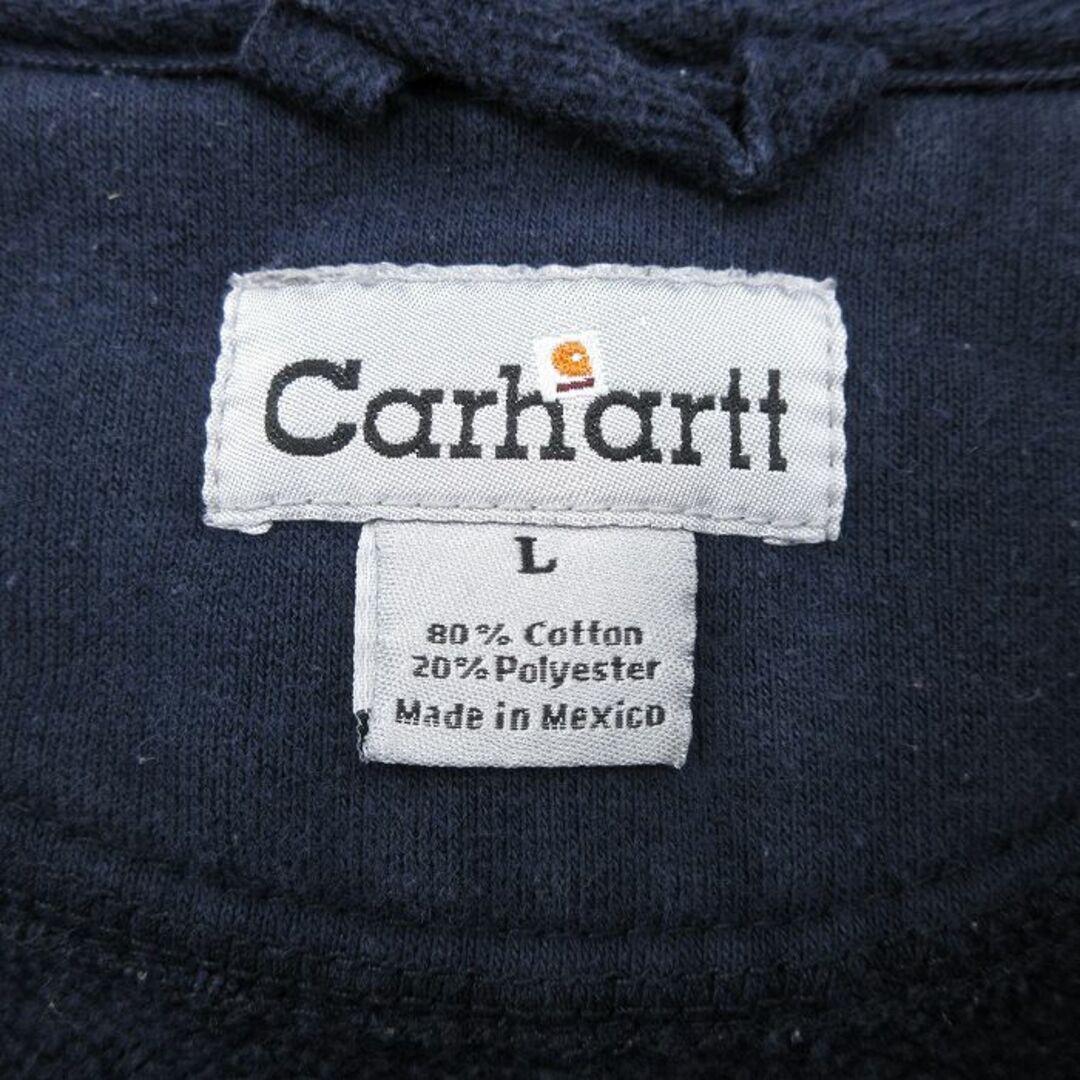 Charhartt WIP(カーハートダブリューアイピー)のXL★古着 カーハート Carhartt 長袖 フルジップ スウェット パーカー メンズ 大きいサイズ 紺 ネイビー 24apr23 中古 スエット トレーナー トップス メンズのトップス(パーカー)の商品写真