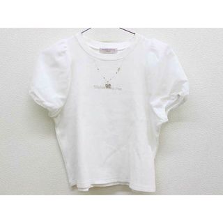 メゾピアノジュニア(mezzo piano junior)の【夏物 新入荷!】＜メゾピアノ/mezzo piano＞150cm 半袖Tシャツ/半袖カットソー 白 ’23年製【中古】子供服 キッズ kids ジュニア 女の子 夏 tops 224042(Tシャツ/カットソー)