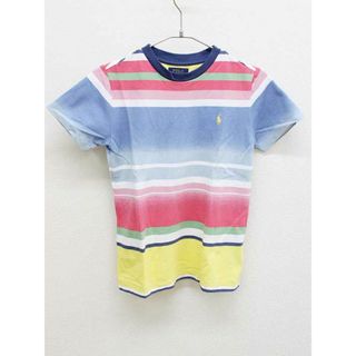 ラルフローレン(Ralph Lauren)の【夏物 新入荷!】＜ラルフローレン/Ralph Lauren＞130cm 半袖Tシャツ/半袖カットソー ブルー×ピンク【中古】子供服 キッズ kids 男の子 夏 tops 224042(Tシャツ/カットソー)