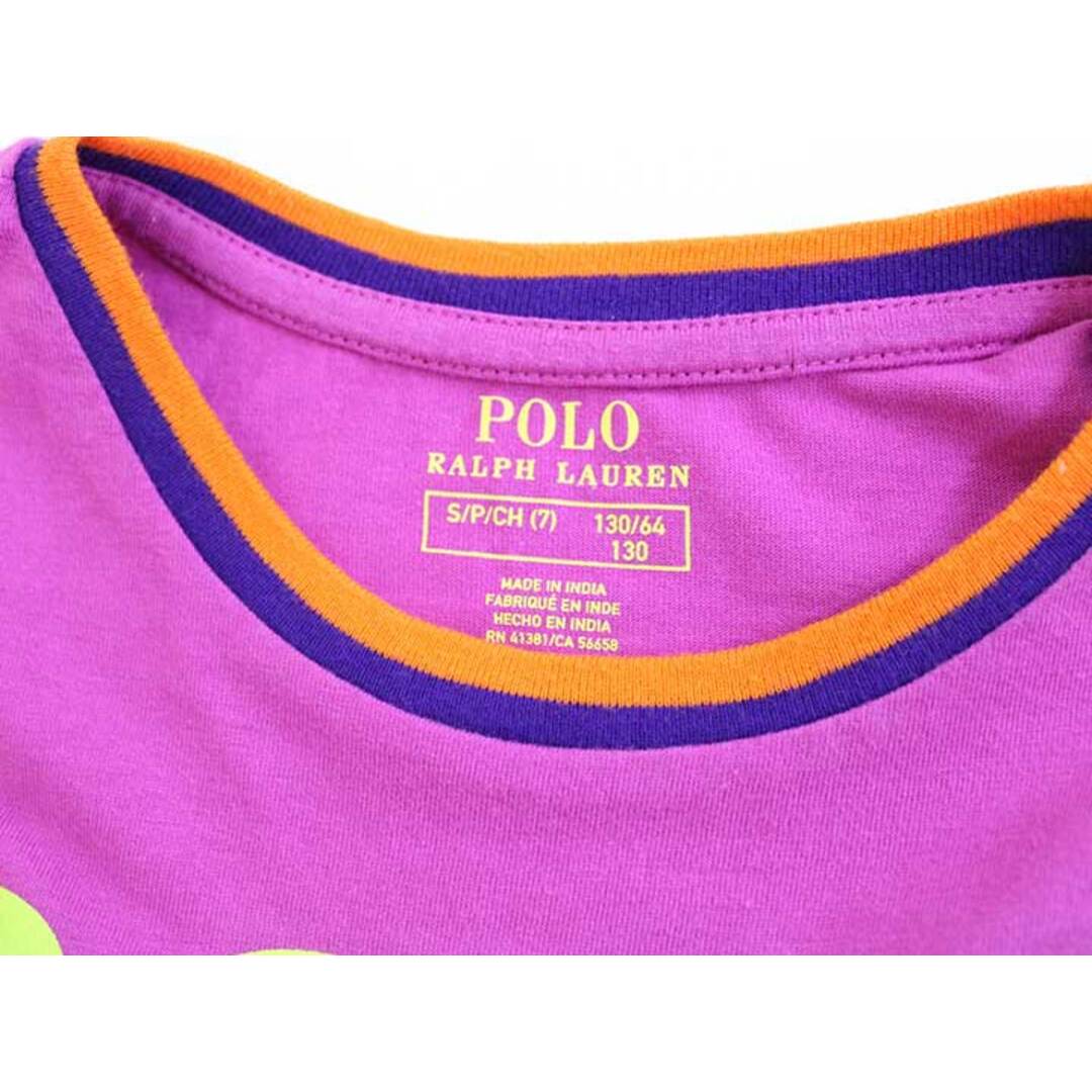 Ralph Lauren(ラルフローレン)の【夏物 新入荷!】＜ラルフローレン/Ralph Lauren＞130cm 半袖Tシャツ/半袖カットソー 紫【中古】子供服 キッズ kids 女の子 夏 tops 224042 キッズ/ベビー/マタニティのキッズ服女の子用(90cm~)(Tシャツ/カットソー)の商品写真