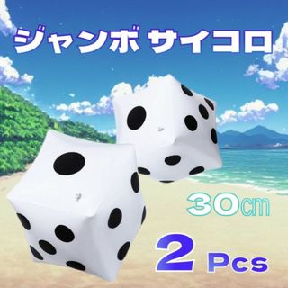 ビーチボール サイコロ プール 海水浴 ビーチグッズ 水遊び 2コ 白色 ボール(マリン/スイミング)