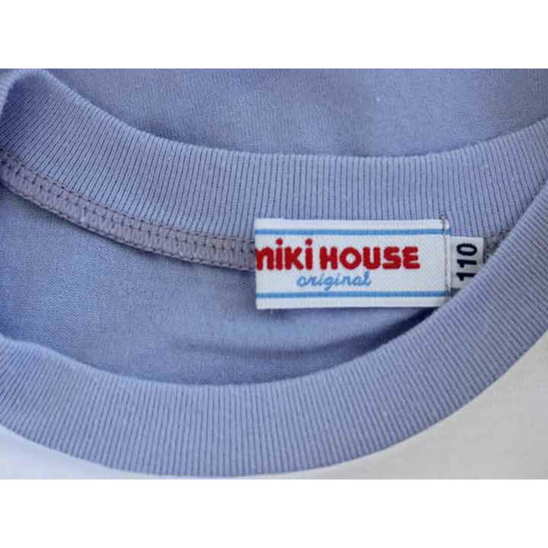 mikihouse(ミキハウス)の【夏物 新入荷!】†ミキハウス/mikihouse†110cm 半袖Tシャツ/半袖カットソー 白×青系【中古】子供服 キッズ kids 女の子 夏 tops 914042 キッズ/ベビー/マタニティのキッズ服女の子用(90cm~)(Tシャツ/カットソー)の商品写真