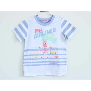 ミキハウス(mikihouse)の【夏物 新入荷!】†ミキハウス/mikihouse†110cm 半袖Tシャツ/半袖カットソー 白×青系【中古】子供服 キッズ kids 女の子 夏 tops 914042(Tシャツ/カットソー)