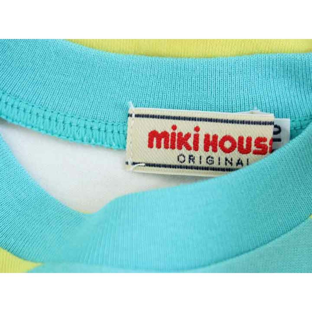 mikihouse(ミキハウス)の【夏物 新入荷!】†ミキハウス/mikihouse†110cm 半袖Tシャツ/半袖カットソー オレンジ×青【中古】子供服 キッズ kids 男の子 女の子 夏 tops 914042 キッズ/ベビー/マタニティのキッズ服女の子用(90cm~)(Tシャツ/カットソー)の商品写真