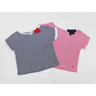 プチバトー(PETIT BATEAU)の【夏物 新入荷!】▼プチバトー/PETIT BATEAU▼102cm(4ans) 半袖Tシャツ/半袖カットソー2点set  紺×赤×白＆ピンク×紺×白 【中古】【ネット限定】 子供 キッズ kids  女の子 夏 tops 814042(Tシャツ/カットソー)