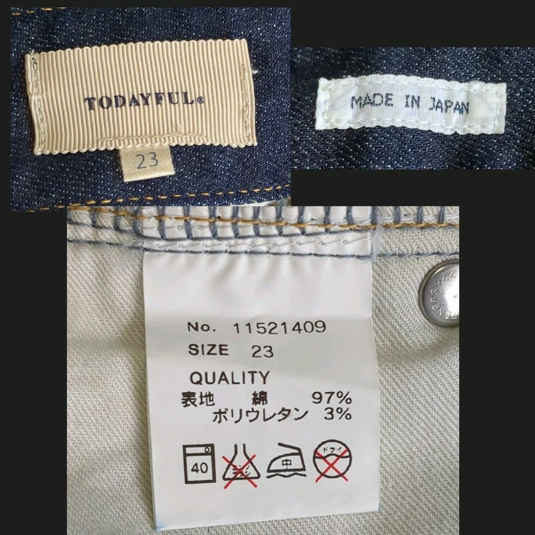 TODAYFUL(トゥデイフル)のエミリーズデニムパンツ　インディゴブルー　サイズ２３　 Emilys Denim レディースのパンツ(デニム/ジーンズ)の商品写真