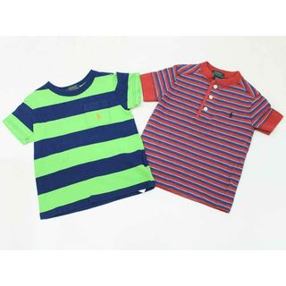 ラルフローレン(Ralph Lauren)の【夏物 新入荷!】▼ラルフローレン/Ralph Lauren▼100cm 半袖Tシャツ/半袖カットソー2点set 紺×緑＆赤×水色×紺 【中古】【ネット限定】 子供 キッズ kids  男の子 tops 夏 714042(Tシャツ/カットソー)