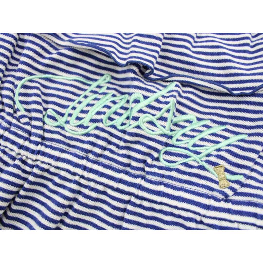 Lindsay(リンジィ)の【夏物 新入荷!】▽リンジィ/lindsay▽150cm 半袖カットソー/半袖Tシャツ2点set 白×ブルー＆薄黄【中古】【ネット限定】子供服 キッズ kids ジュニア 女の子 夏 tops 224042 キッズ/ベビー/マタニティのキッズ服女の子用(90cm~)(Tシャツ/カットソー)の商品写真