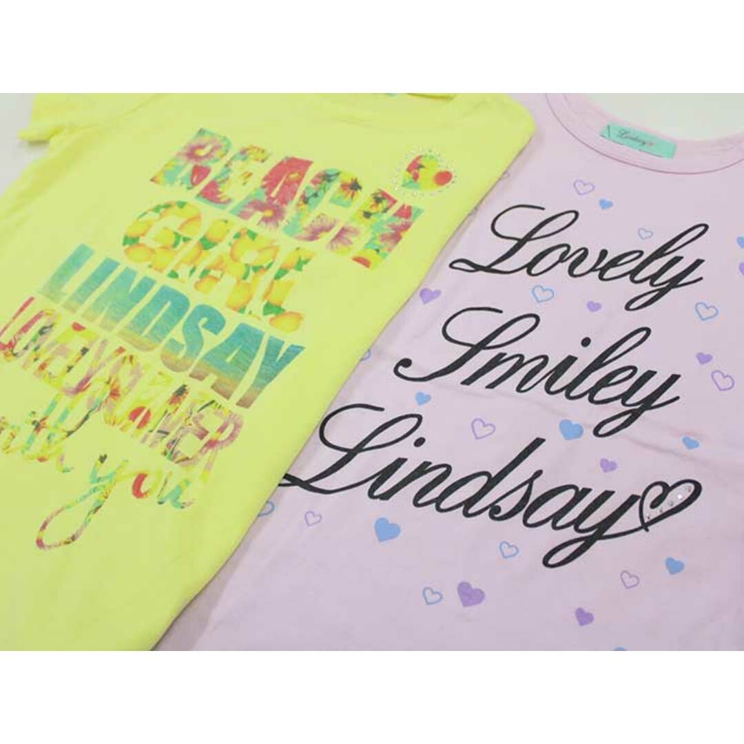 Lindsay(リンジィ)の【夏物 新入荷!】▽リンジィ/lindsay▽150cm 半袖Tシャツ/半袖カットソー2点set 黄色＆ピンク【中古】【ネット限定】子供服 キッズ kids ジュニア 女の子 夏 tops 224042 キッズ/ベビー/マタニティのキッズ服女の子用(90cm~)(Tシャツ/カットソー)の商品写真