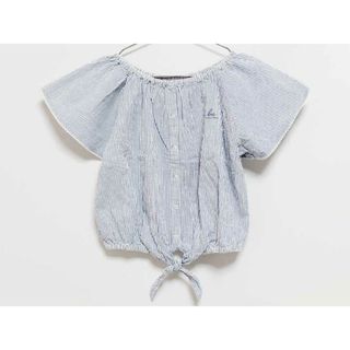 ポンポネット(pom ponette)の【夏物 新入荷!】‡ポンポネット/pom ponette‡165cm 半袖ブラウス/シャツ ブルー×白【中古】子供服 キッズ kids ジュニア 女の子 夏 tops 914042(シャツ/カットソー)