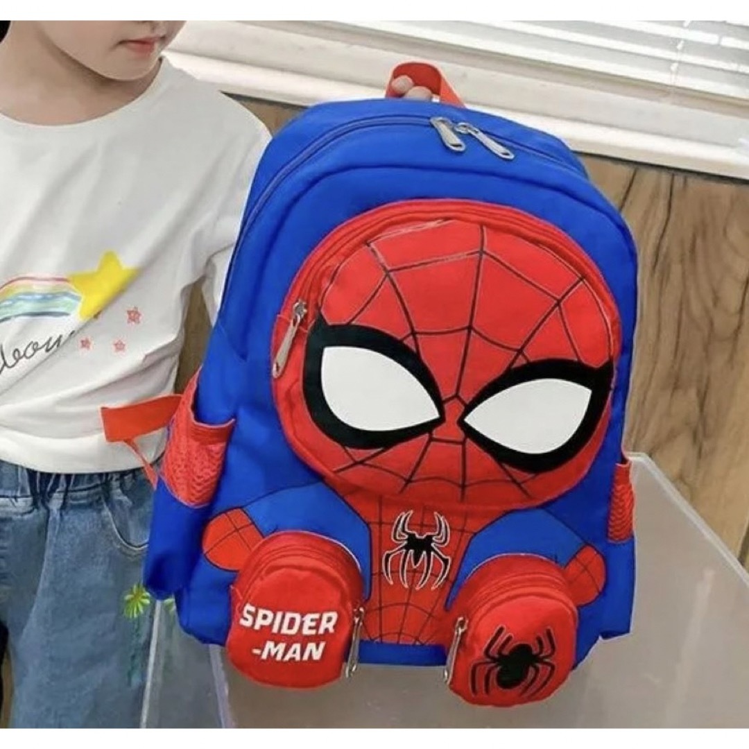 [新品未開封]立体　スパイダーマン　リュックサック　バック通園かばん遠足　キッズ キッズ/ベビー/マタニティのこども用ファッション小物(その他)の商品写真