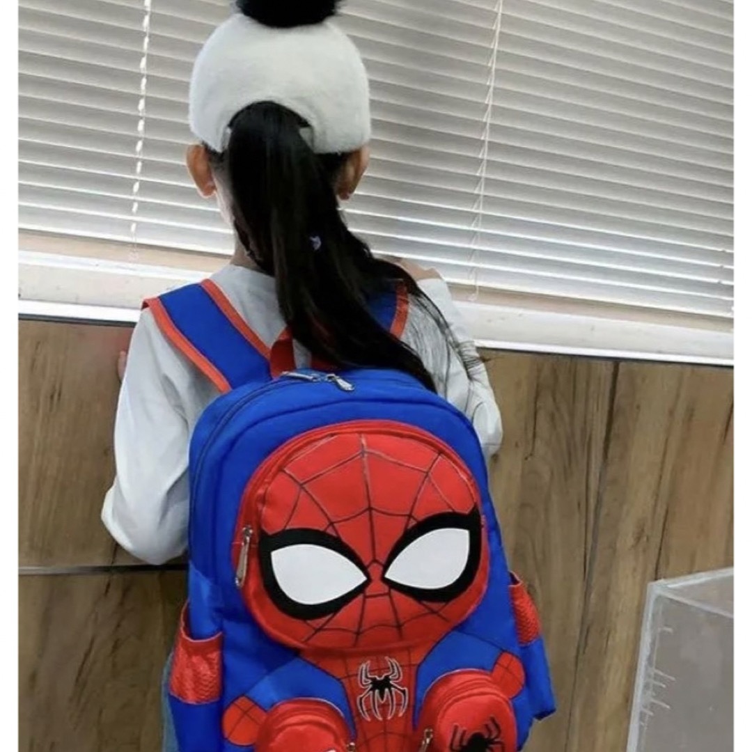 [新品未開封]立体　スパイダーマン　リュックサック　バック通園かばん遠足　キッズ キッズ/ベビー/マタニティのこども用ファッション小物(その他)の商品写真