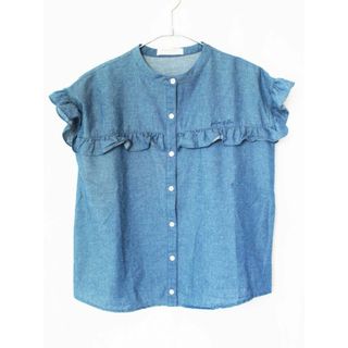 ポンポネット(pom ponette)の【夏物 新入荷!】[ポンポネット/pom ponette]150cm 半袖ブラウス/シャツ 紺 '22年製【中古】子供服 キッズ kids ジュニア 女の子 夏 tops 914042(シャツ/カットソー)