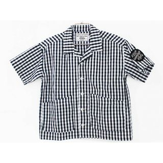 ハイキング(highking)の【夏物 新入荷!】[ハイキング/highking]120cm 半袖シャツ 紺×白【中古】子供服 キッズ kids 男の子 夏 tops 324042(シャツ/カットソー)