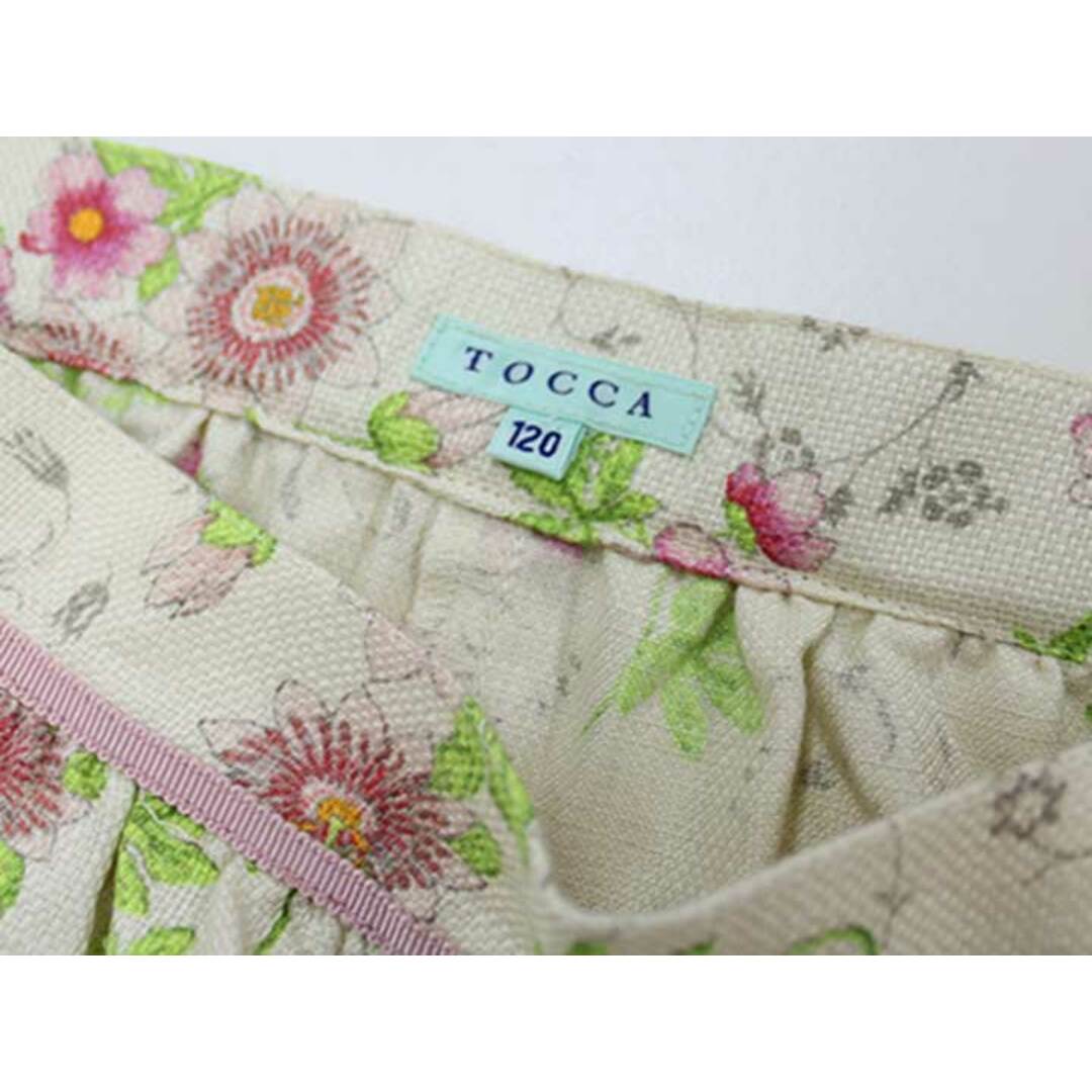 TOCCA BAMBINI(トッカバンビーニ)の【夏物 新入荷!】＜トッカ/TOCCA BAMBINI＞120cm キュロットスカート/キュロットパンツ/ショートパンツ ベージュ×ピンク【中古】子供服 キッズ kids 女の子 春夏 bottoms 814042 キッズ/ベビー/マタニティのキッズ服女の子用(90cm~)(その他)の商品写真