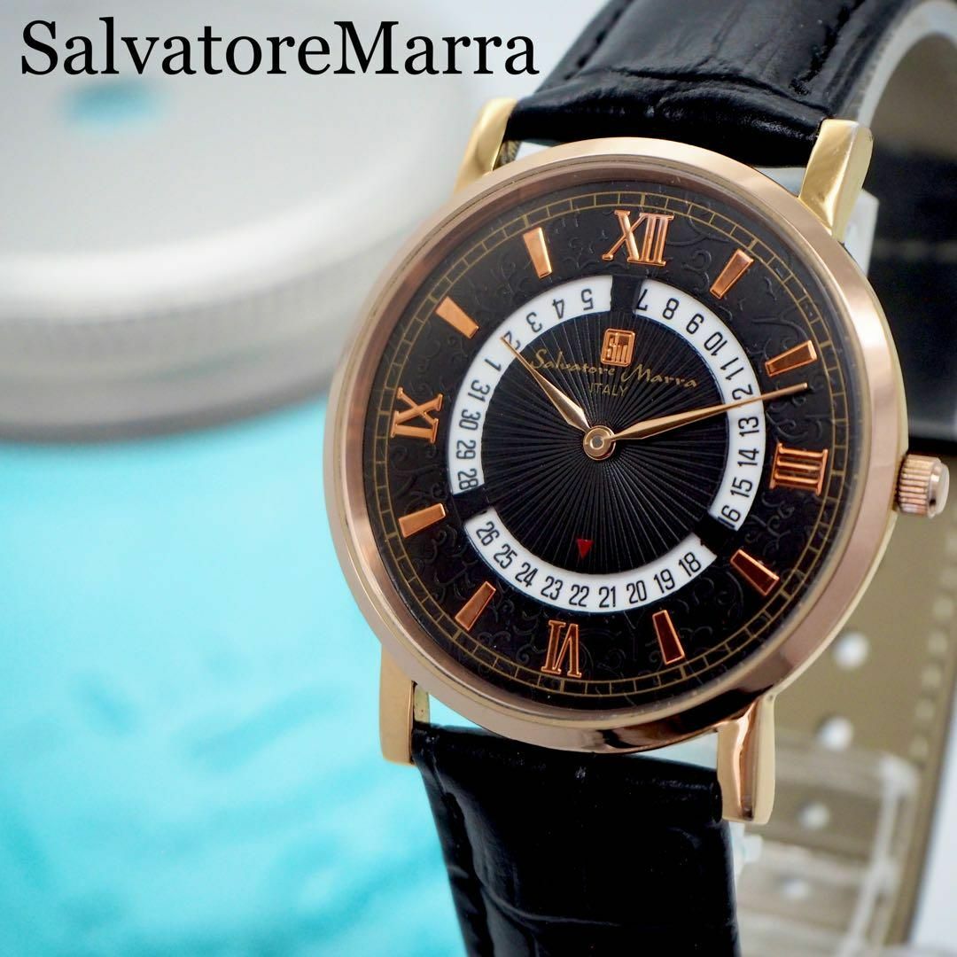 Salvatore Marra(サルバトーレマーラ)の399【美品】 サルバトーレマーラ時計　メンズ腕時計　スケルトンカレンダー　人気 メンズの時計(腕時計(アナログ))の商品写真