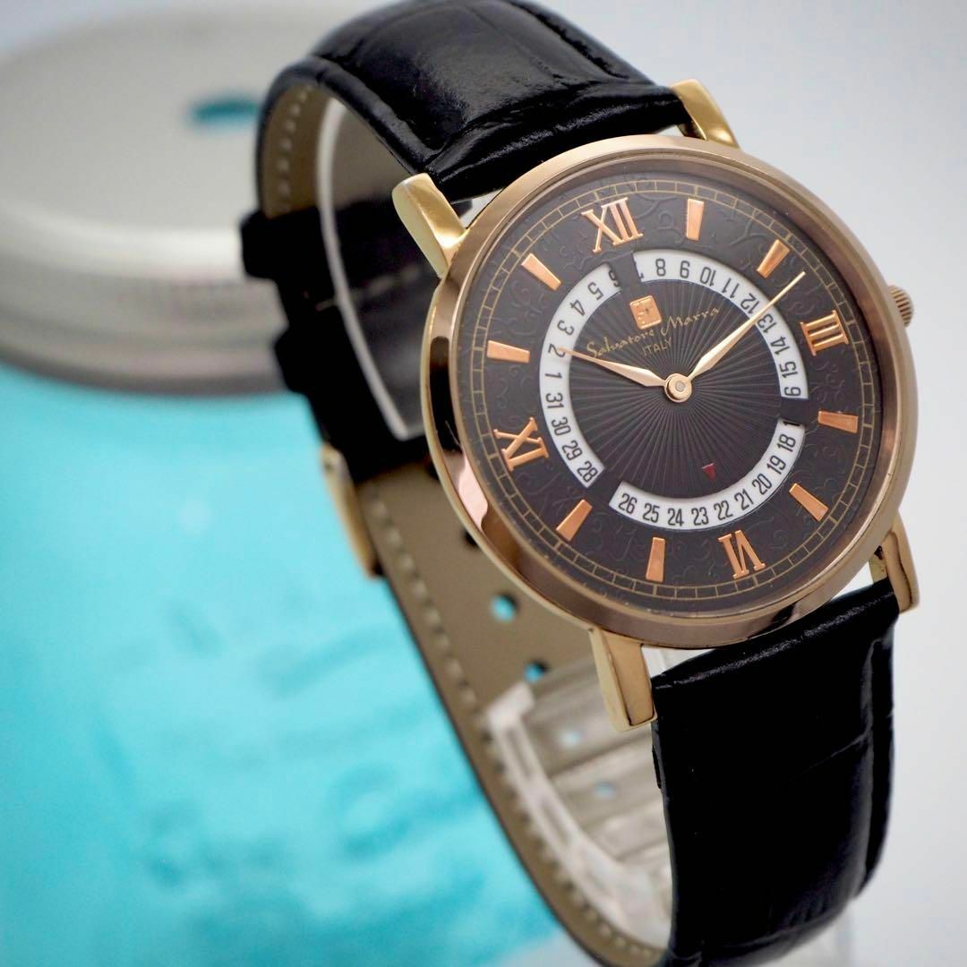Salvatore Marra(サルバトーレマーラ)の399【美品】 サルバトーレマーラ時計　メンズ腕時計　スケルトンカレンダー　人気 メンズの時計(腕時計(アナログ))の商品写真