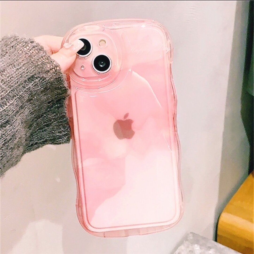 iPhone(アイフォーン)の【新品·未使用】iPhone14Proケース　韓国デザイン　ピンク　マーブル♡ スマホ/家電/カメラのスマホアクセサリー(iPhoneケース)の商品写真