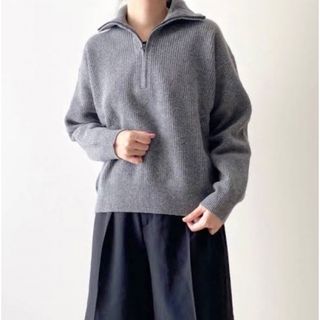 ユニクロ(UNIQLO)のUNIQLO＊プレミアムラムハーフジップセーター(ニット/セーター)