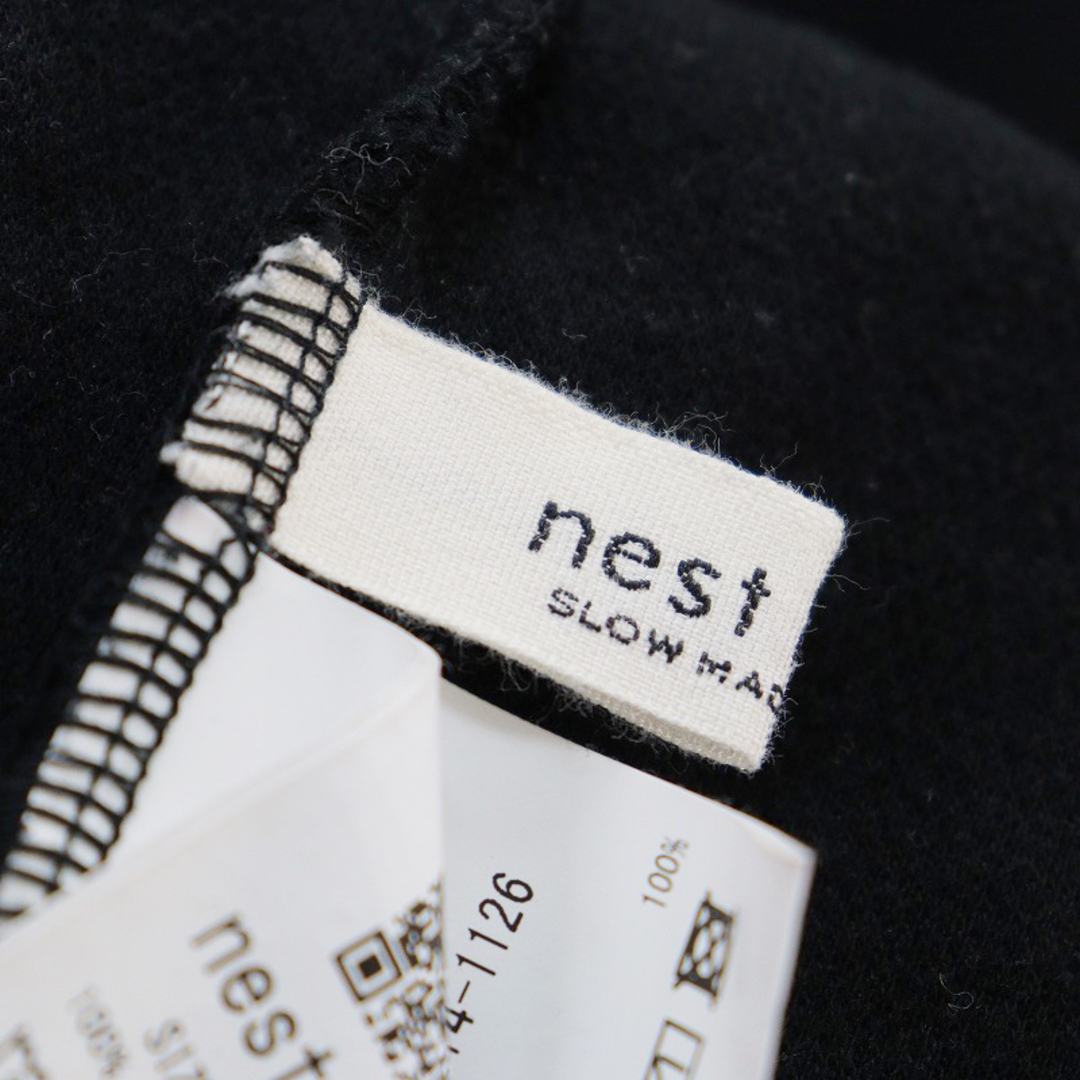 nest Robe(ネストローブ)の2021AW ネストローブ nest Robe 01214-1126 コットンダブルフェイス モックネックプルオーバー F/ブラック 【2400013837040】 レディースのトップス(カットソー(長袖/七分))の商品写真