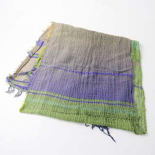 タマキニイメ tamaki niime 玉木新雌 onlyone shawl middle ルーツショール ミドル/グリーン ベージュ配色 ストール【2400013826129】(ストール/パシュミナ)