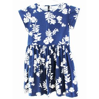 プチバトー(PETIT BATEAU)の【夏物 新入荷!】[プチバトー/PETIT BATEAU]140cm 半袖ワンピース 紺×白【中古】子供服 キッズ kids ジュニア 女の子 夏 onepi 324042(ワンピース)