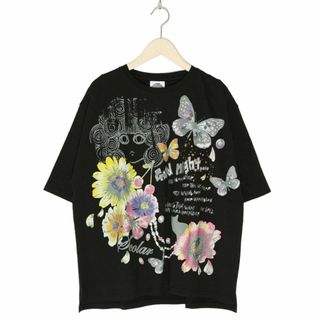 スカラー(ScoLar)のスカラー 142622 スカラーちゃんと花蝶柄Tシャツ(Tシャツ(半袖/袖なし))