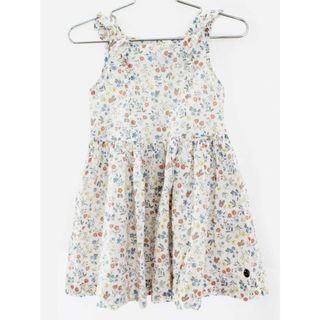 プチバトー(PETIT BATEAU)の【夏物 新入荷!】[プチバトー/PETIT BATEAU]95cm 半袖ワンピース 白×ブルー系【中古】子供服 キッズ kids 女の子 夏 onepi 324042(ワンピース)