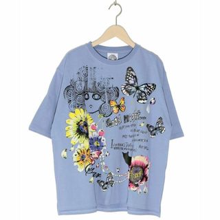 スカラー(ScoLar)のスカラー 142622 スカラーちゃんと花蝶柄Tシャツ(Tシャツ(半袖/袖なし))