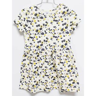 プチバトー(PETIT BATEAU)の【夏物 新入荷!】‡プチバトー/PETIT BATEAU‡110cm 半袖ワンピース 黄色系【中古】子供服 キッズ kids 女の子 夏 onepi 324042(ワンピース)