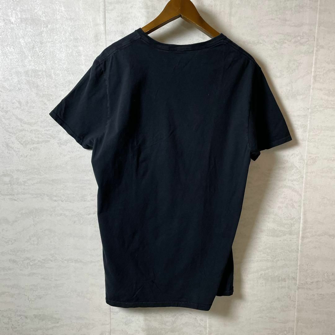 MUSIC TEE(ミュージックティー)の半袖Ｔシャツ　ビーバイス　サイズＬ　黒ブラックコットンシャツ　メンズ　古着 メンズのトップス(Tシャツ/カットソー(半袖/袖なし))の商品写真