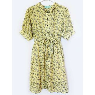 リンジィ(Lindsay)の【夏物 新入荷!】[リンジィ/lindsay]150cm 半袖ワンピース 黄色【中古】子供服 キッズ kids ジュニア 女の子 夏 onepi 914042(ワンピース)