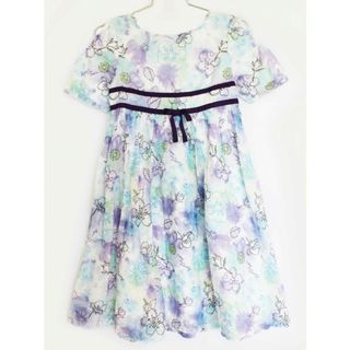 アナスイ(ANNA SUI)の【夏物 新入荷!】[アナスイ/ANNA SUI]120cm 半袖ワンピース 白×紫【中古】子供服 キッズ kids 女の子 夏 onepi 914042(ワンピース)