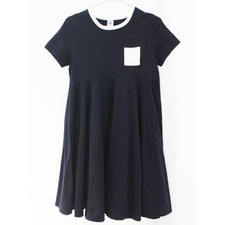 プチバトー(PETIT BATEAU)の【夏物 新入荷!】[プチバトー/PETIT BATEAU]152cm 半袖ワンピース 紺×白【中古】子供服 キッズ kids ジュニア 女の子 夏 onepi 324042(ワンピース)