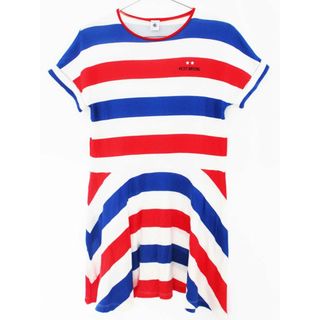 プチバトー(PETIT BATEAU)の【夏物 新入荷!】[プチバトー/PETIT BATEAU]152cm 半袖ワンピース 青×赤系【中古】子供服 キッズ kids ジュニア 女の子 夏 onepi 324042(ワンピース)