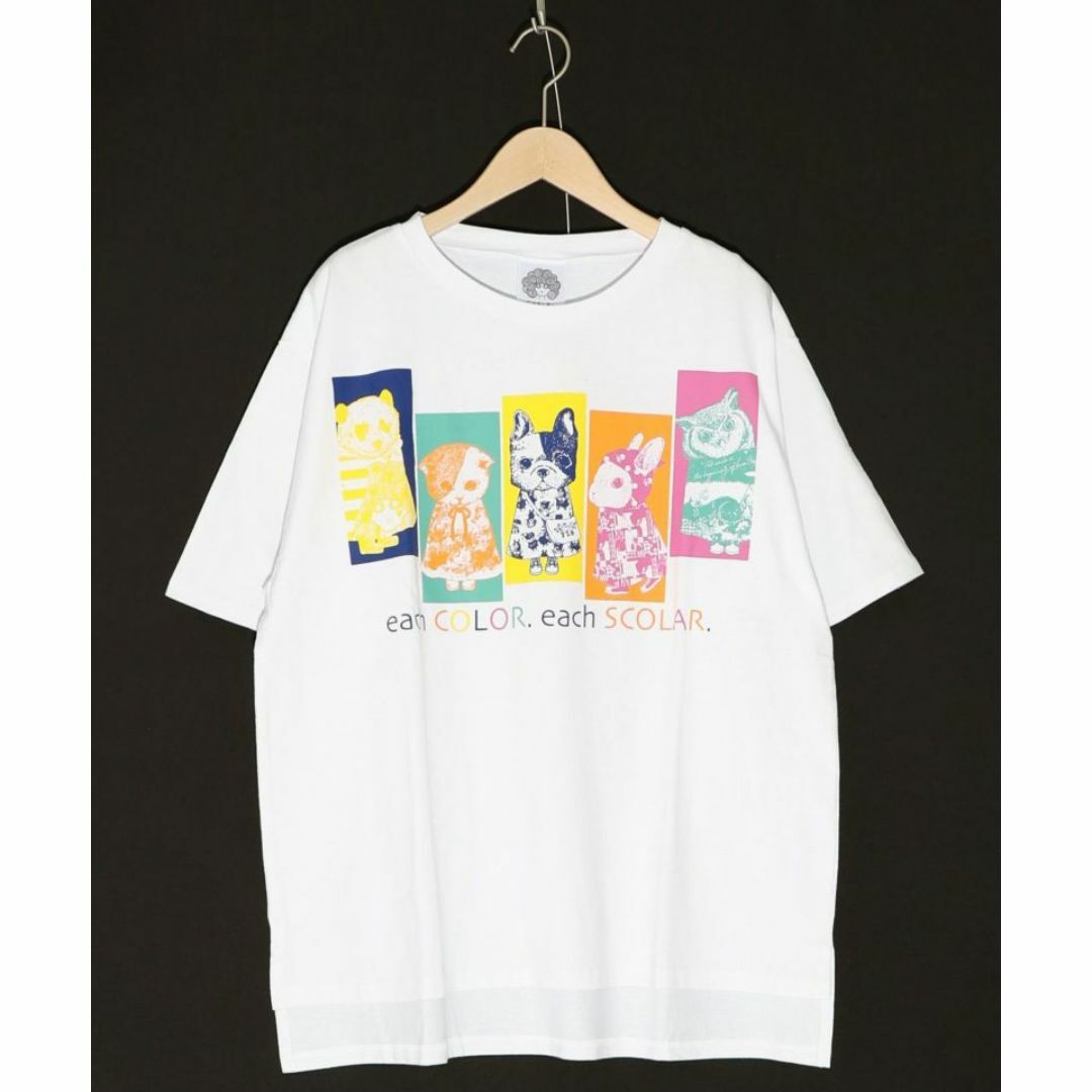 ScoLar(スカラー)のスカラー 142619 おしゃれを楽しむアニマル柄Tシャツ レディースのトップス(Tシャツ(半袖/袖なし))の商品写真