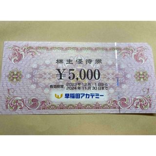 早稲田アカデミー　株主優待　5000円　2023/12/01-(その他)