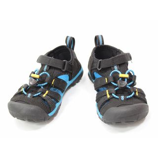 キーン(KEEN)の【夏物 新入荷!】▲キーン/KEEN▲18cm スポーツサンダル/アウトドアシューズ/靴 黒 シーキャンプ アウトドア キャンプ 川遊び 水遊び プール 海水浴【中古】子供 キッズ kids 男の子 女の子 夏 shoes seasonal 124042(サンダル)