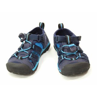 キーン(KEEN)の【夏物 新入荷!】▲キーン/KEEN▲17cm スポーツサンダル/アウトドアシューズ/靴 濃紺 シーキャンプ アウトドア キャンプ 川遊び 水遊び プール 海水浴【中古】子供 キッズ kids 男の子 女の子 夏 shoes seasonal 124042(サンダル)