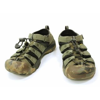 キーン(KEEN)の【夏物 新入荷!】▲キーン/KEEN▲23.5cm スポーツサンダル/アウトドアシューズ/靴 カーキ ニューポートH2 アウトドア キャンプ 川遊び 水遊び プール 海水浴【中古】子供 キッズ kids ジュニア 男の子 女の子 夏 shoes seasonal 124042(サンダル)