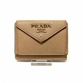 プラダ(PRADA)のPRADA(プラダ) 3つ折り財布 - ベージュ サフィアーノレザー	(財布)