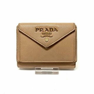 プラダ(PRADA)のPRADA(プラダ) 3つ折り財布 - ベージュ サフィアーノレザー	(財布)