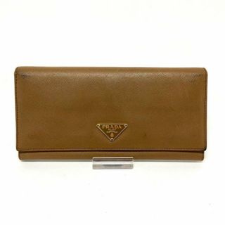 プラダ(PRADA)のPRADA(プラダ) 長財布 - ブラウン サフィアーノレザー(財布)