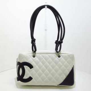 シャネル(CHANEL)のCHANEL(シャネル) ショルダーバッグ レディース カンボンラインボーリングバッグ A25171 白×黒 シルバー金具 ラムスキン(ショルダーバッグ)