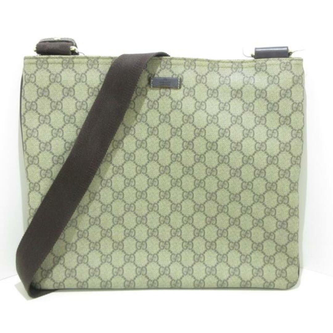 Gucci(グッチ)のGUCCI(グッチ) ショルダーバッグ - 201446 ベージュ×ダークブラウン PVC(塩化ビニール)×レザー レディースのバッグ(ショルダーバッグ)の商品写真