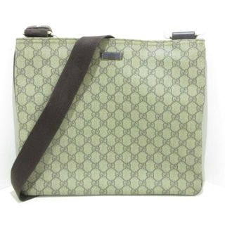 グッチ(Gucci)のGUCCI(グッチ) ショルダーバッグ - 201446 ベージュ×ダークブラウン PVC(塩化ビニール)×レザー(ショルダーバッグ)