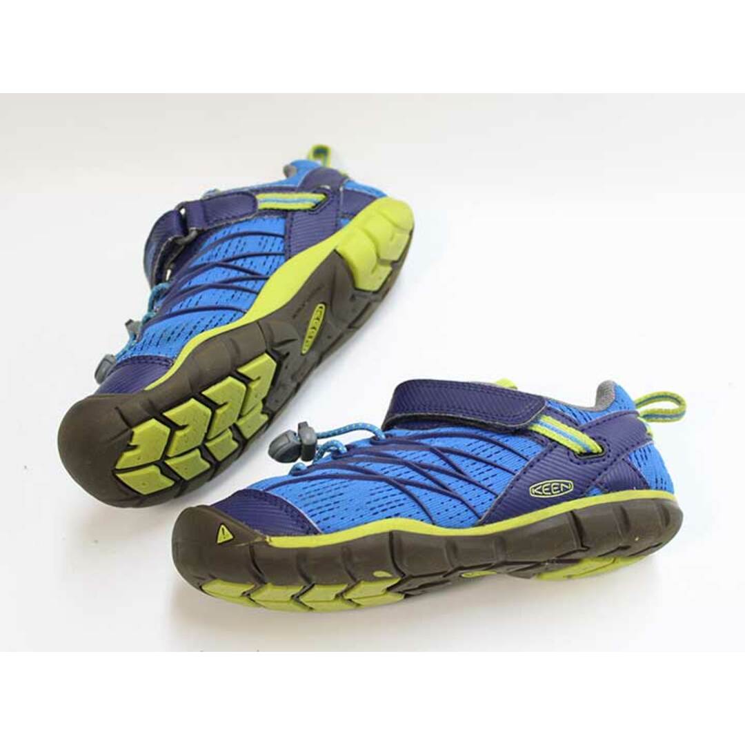 KEEN(キーン)の【新入荷!】▼キーン/KEEN▼19.5cm スニーカー/スポーツシューズ/運動靴 青×紺×黄緑 アウトドア キャンプ 野外活動【中古】 子供 キッズ kids 男の子 shoes  224042 キッズ/ベビー/マタニティのキッズ靴/シューズ(15cm~)(その他)の商品写真