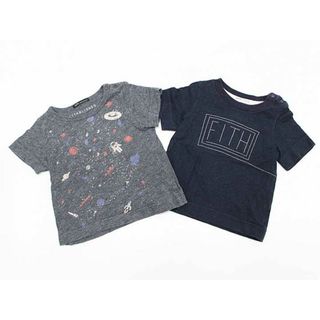 【夏物 新入荷!】▼フィス/FITH▼80cm 半袖Tシャツ/半袖カットソー2点set  濃紺＆グレー×マルチ 【中古】【ネット限定】 子供 キッズ kids ベビー服 baby  男の子 夏 tops 814042(Ｔシャツ)