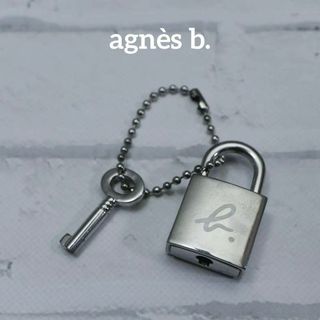 アニエスベー(agnes b.)の【匿名配送】アニエスベー キーホルダー シルバー 南京錠 ロゴ(その他)